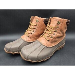 Sperry Top Sider Boots Men 9.5 Avenue Duck Boot Tan Waterproof Leather STS12126